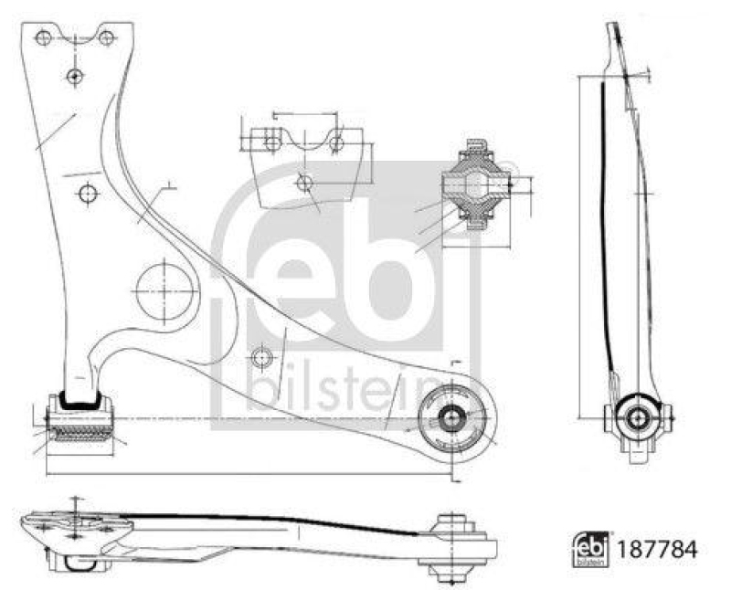 FEBI BILSTEIN 187784 Querlenker mit Lagern für TOYOTA