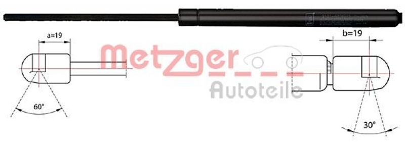 METZGER 2110516 Gasfeder, Koffer-/Laderaum für OPEL