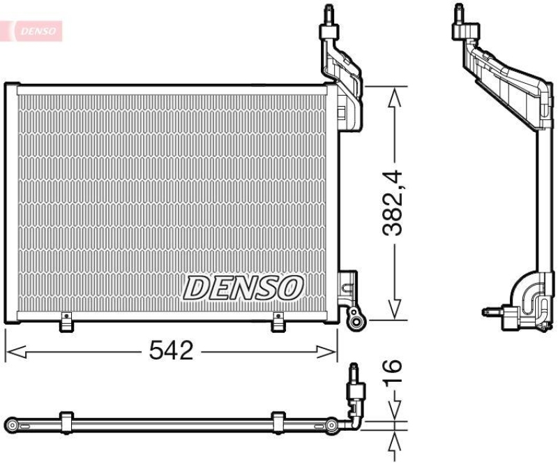 DENSO DCN10048 Kondensator A/C FORD FIESTA VI (CB1, CCN) (10-)