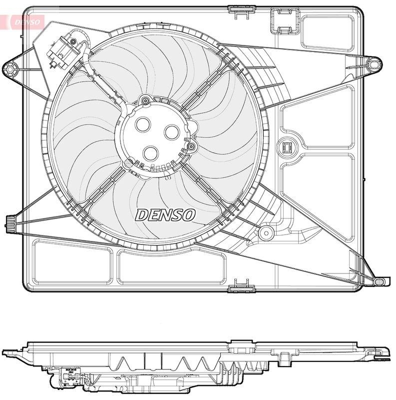 DENSO DER15005 Kühlerlüfter CHEVROLET OE-Nr: 95353143