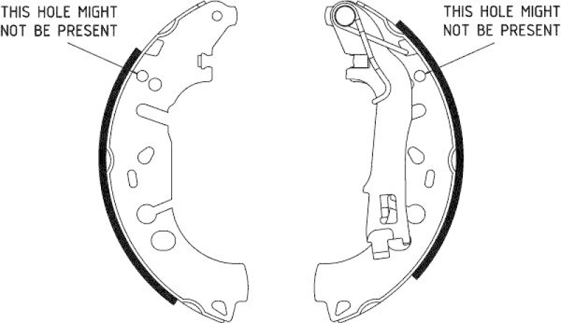 HELLA 8DB 355 002-971 Bremsbackensatz H9860