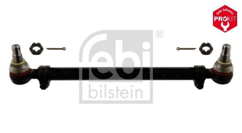 FEBI BILSTEIN 39124 Lenkstange mit Kronenmuttern und Splinten, vom Lenkgetriebe zur 1. Vorderachse für DAF