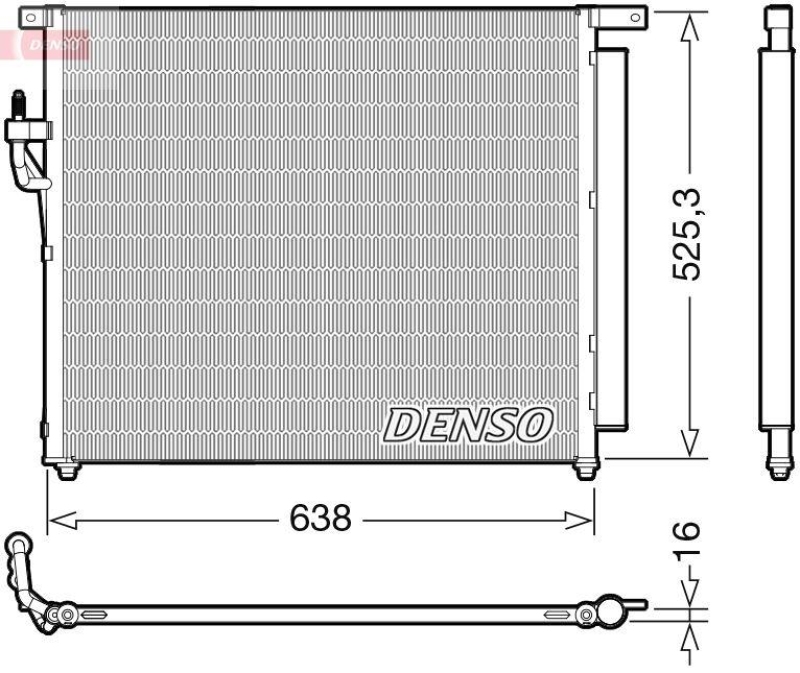 DENSO DCN10049 Kondensator A/C FORD RANGER (TKE) (11-)