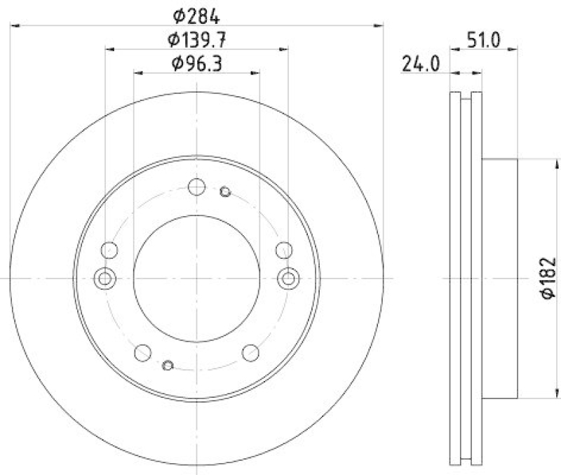 HELLA 8DD 355 107-381 Bremsscheibe für KIA