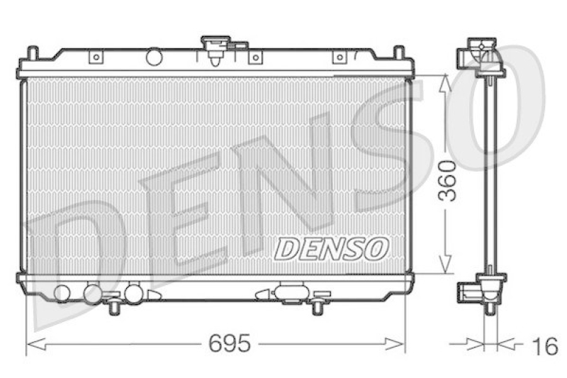 DENSO DRM46012 Kühler NISSAN ALMERA II Hatchback (N16) 1.5 (2002 - )