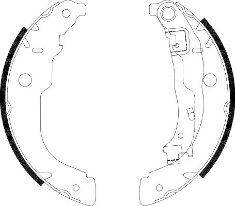 HELLA 8DB 355 003-031 Bremsbackensatz H9950