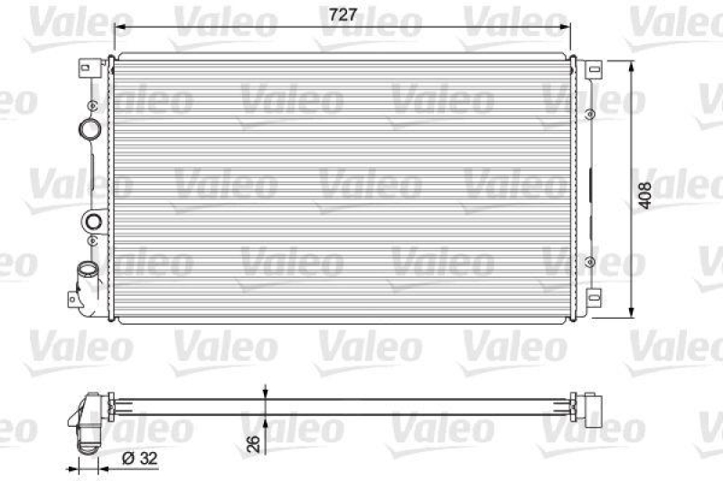 VALEO 701725 Motorkühler RENAULT MASTER II 2.2 DCI