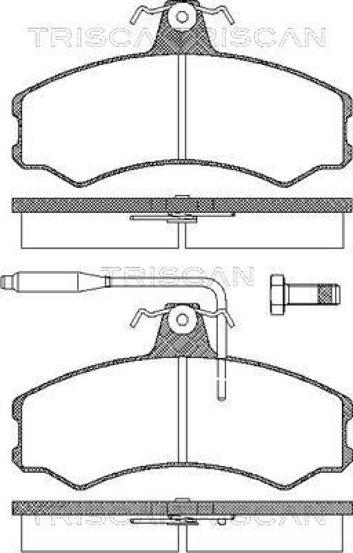 TRISCAN 8110 10792 Bremsbelag Vorne für Citroen, Peugeot