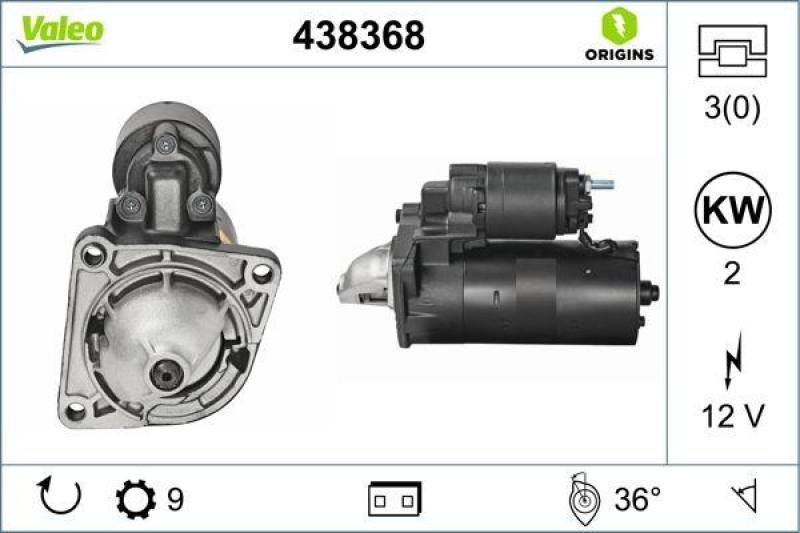 VALEO 438368 Starter Neu - ORIGINS