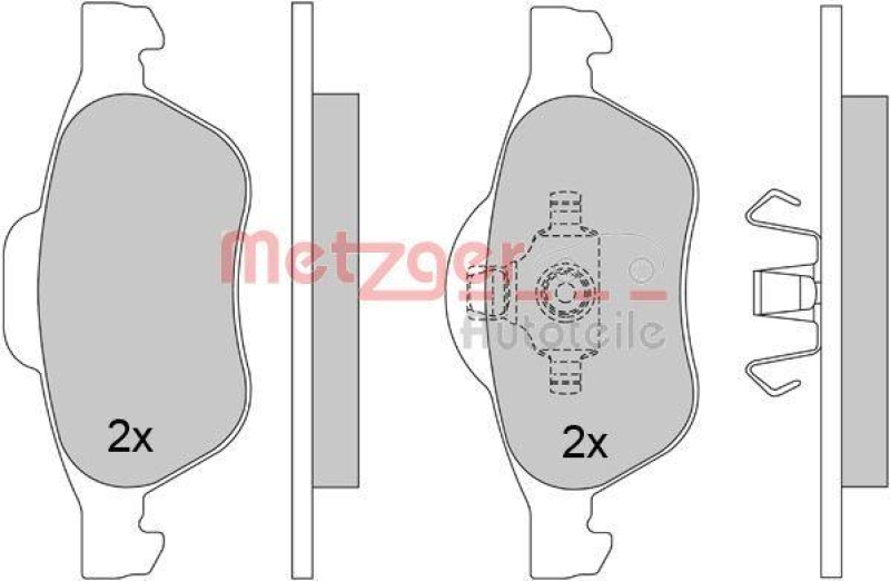 METZGER 1170462 Bremsbelagsatz, Scheibenbremse WVA 23 215