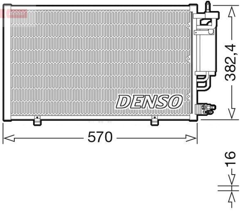 DENSO DCN10051 Kondensator A/C FORD FIESTA VI (CB1, CCN) 1.4 TDCi 1.4 (01-12)