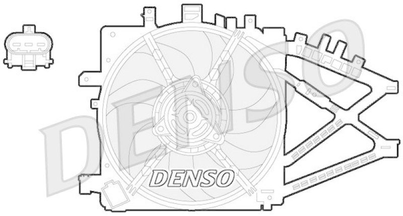DENSO DER20014 Kühlerlüfter OPEL TIGRA TwinTop 1.4 (2004 - )