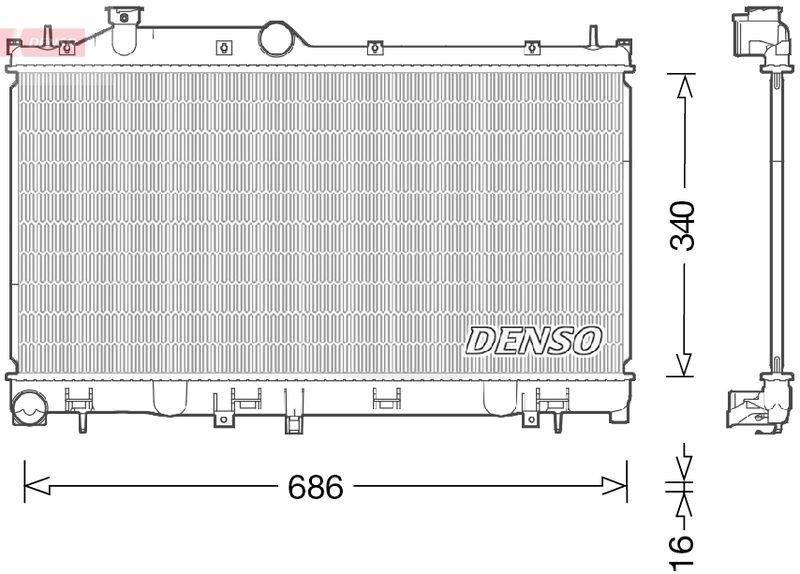 DENSO DRM36021 Kühler SUBARU FORESTER (SJ) 2.0 i AWD (03/2013->)