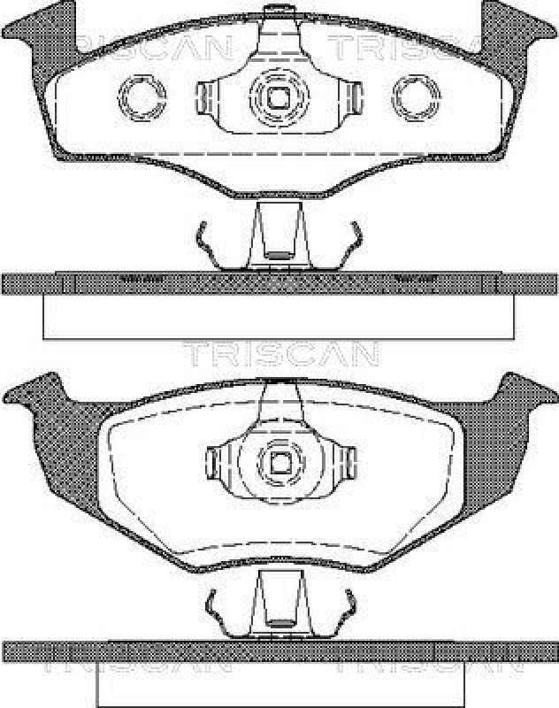 TRISCAN 8110 29004 Bremsbelag Vorne für Volkswagen Polo