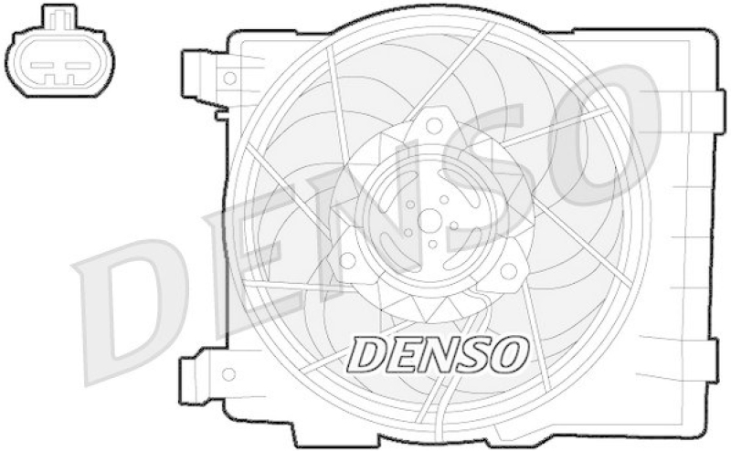 DENSO DER20015 Kühlerlüfter OPEL CORSA C (F08, F68) 1.2 (2000 - 2009)