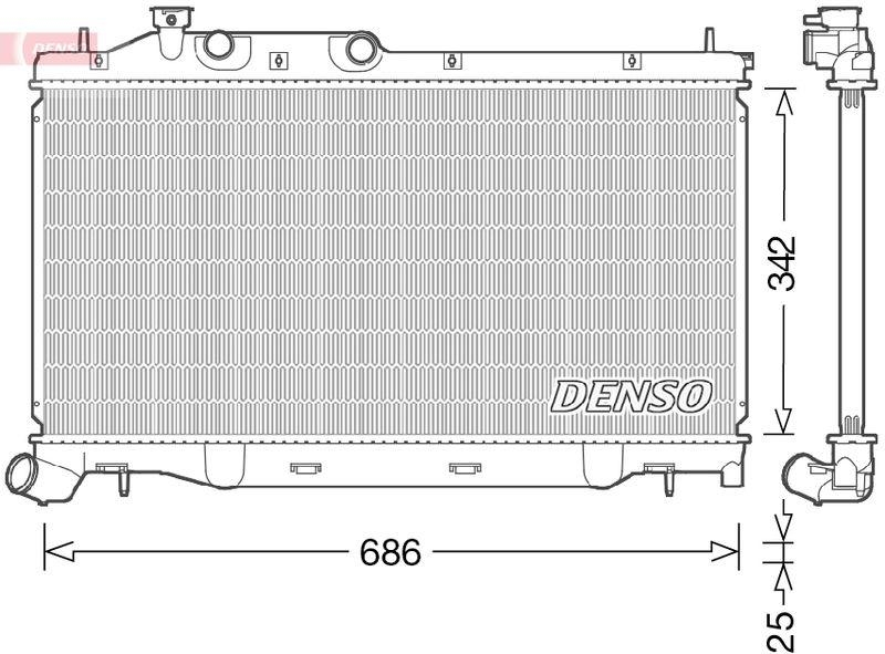 DENSO DRM36023 Kühler SUBARU FORESTER (SJ) 2.0 D AWD (03/2013->)