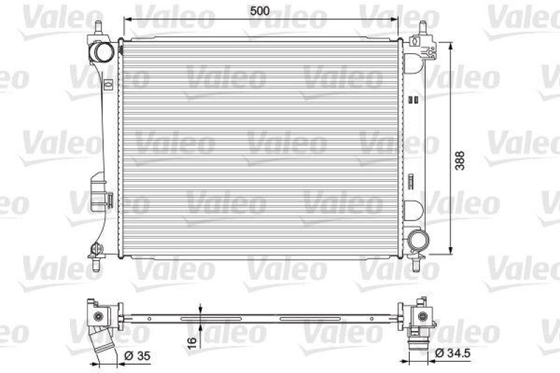 VALEO 701729 Motorkühler HYUNDAI I20 1.2 I