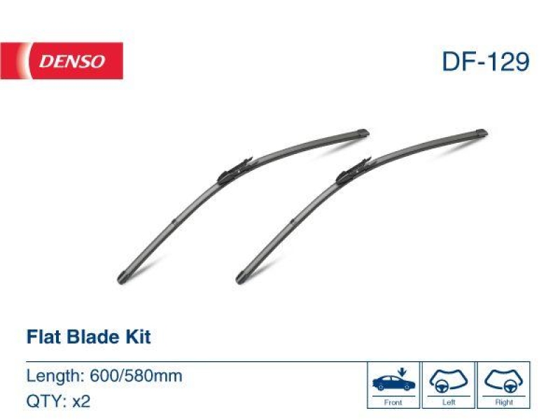 DENSO DF-129 Wischer Flat Blade Kit BMW 5 (E61)