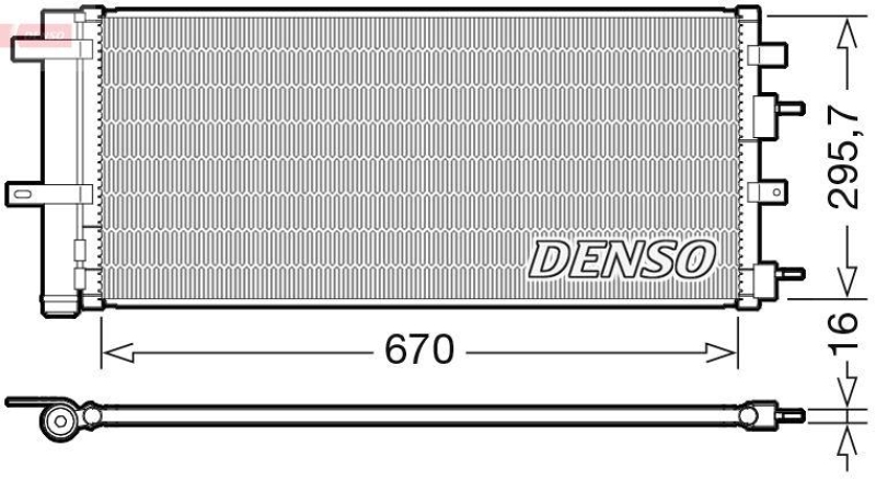 DENSO DCN10053 Kondensator A/C FORD MONDEO V Turnier (CF) 2.0 TDCi (14-)