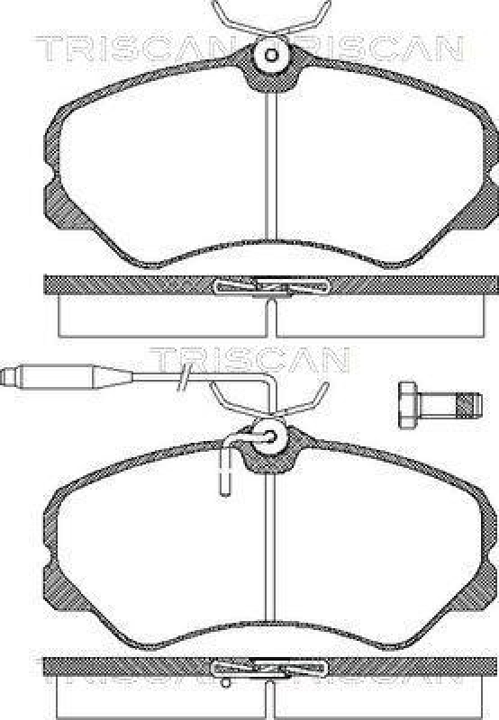 TRISCAN 8110 10905 Bremsbelag Vorne für Citroen, Fiat, Peugeot