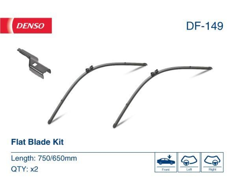 DENSO DF-149 Wischer Flat Blade Kit FORD GALAXY (06-)