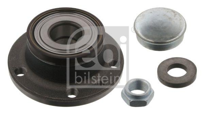 FEBI BILSTEIN 34954 Radlagersatz mit Radnabe, ABS-Impulsring und Anbaumaterial für Fiat