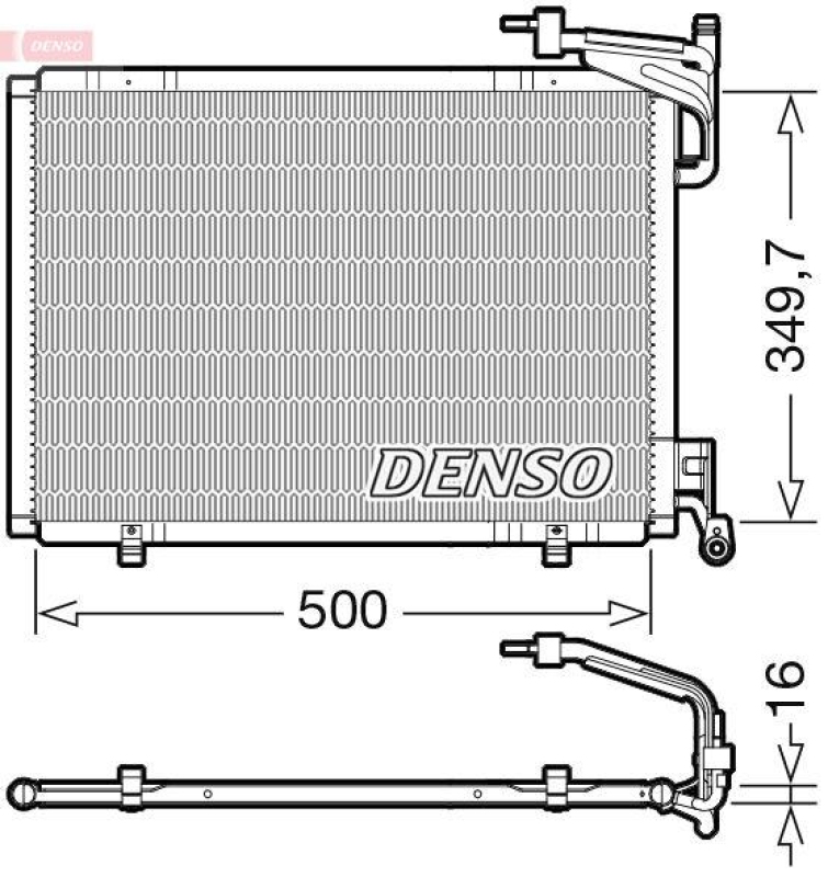 DENSO DCN10055 Kondensator A/C FORD ECOSPORT 1.0 EcoBoost (13-)