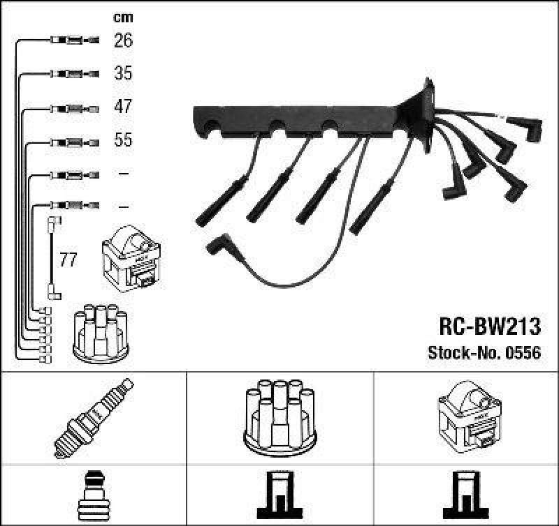 NGK 0556 Zündleitungssatz RC-BW213