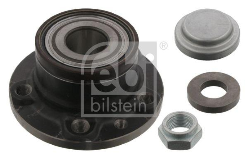 FEBI BILSTEIN 34956 Radlagersatz mit Radnabe, ABS-Impulsring und Anbaumaterial für Fiat