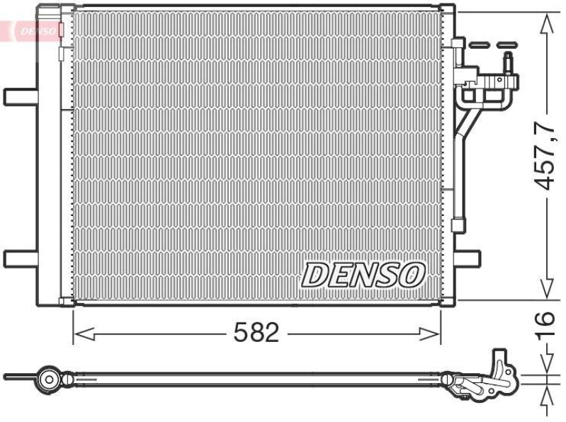 DENSO DCN10056 Kondensator A/C FORD FOCUS III 1.6 TDCi ECOnetic (12-)