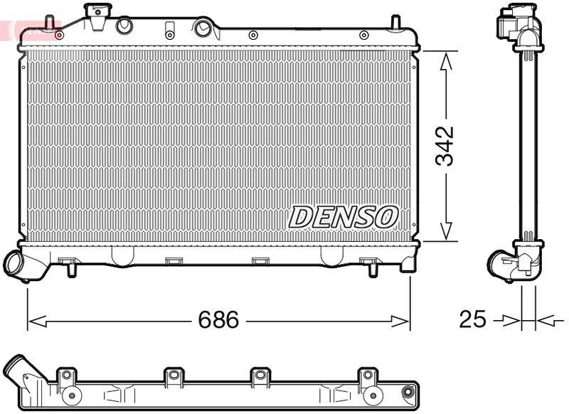 DENSO DRM36026 Kühler SUBARU FORESTER (SH_) 2.0 D AWD (08-13)