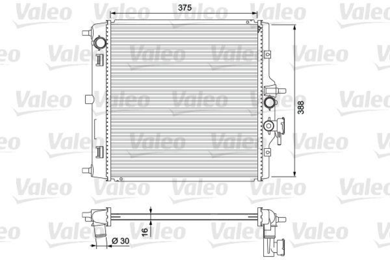 VALEO 701732 Motorkühler HYUNDAI GETZ (BJ) 1.3 I