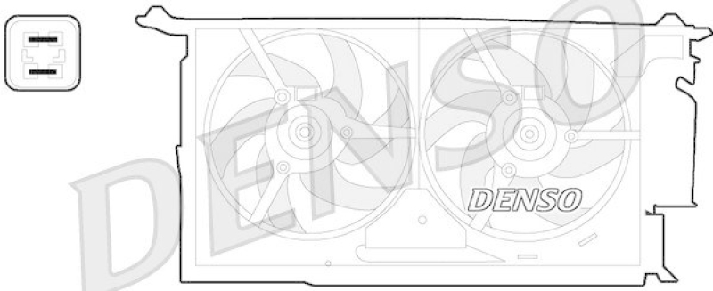 DENSO DER21018 Kühlerlüfter CITROËN BERLINGO (MF) 2.0 HDI 90 (MFRHY) (1999 - )
