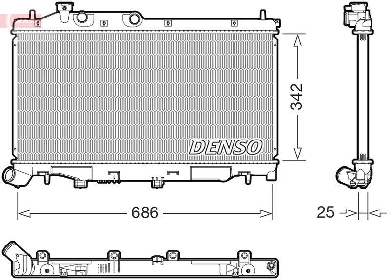 DENSO DRM36027 Kühler SUBARU FORESTER (SJ_) 2.0 D AWD (SJD) (13-)