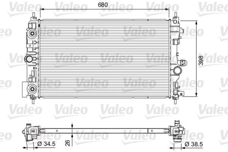 VALEO 701733 Motorkühler OPEL ZAFIRA C 2.0 CDTI