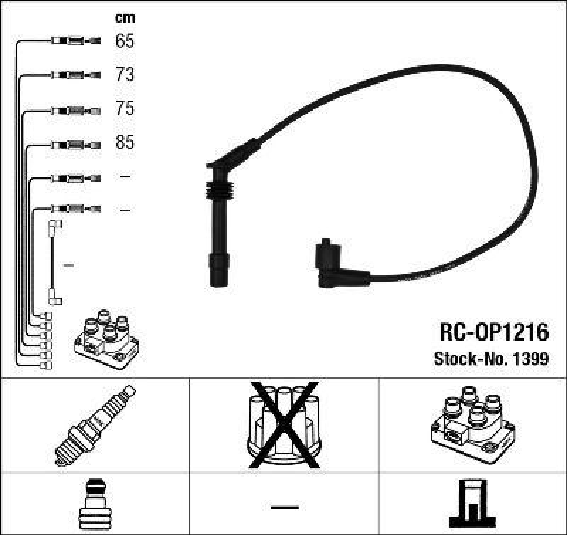 NGK 1399 Zündleitungssatz RC-OP1216