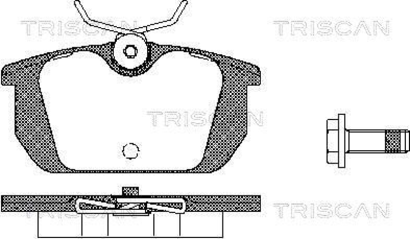 TRISCAN 8110 10984 Bremsbelag Hinten für Alfa Romeo, Fiat, Lancia