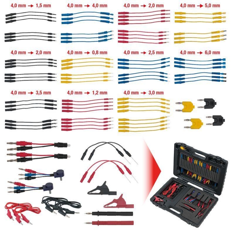 KS TOOLS 150.0950 Master Diagnose Prüf- und Mess-Kabel-Satz 12/24V