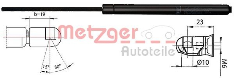 METZGER 2110536 Gasfeder, Koffer-/Laderaum für KIA