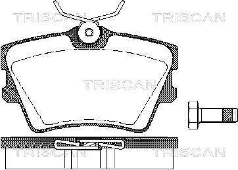 TRISCAN 8110 29014 Bremsbelag Hinten für Vw Transporter