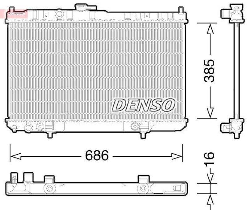 DENSO DRM46035 Kühler NISSAN ALMERA CLASSIC