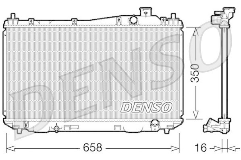DENSO DRM40009 Kühler HONDA CIVIC VII Coupe (EM2) 1.7 i (2001 - 2005)