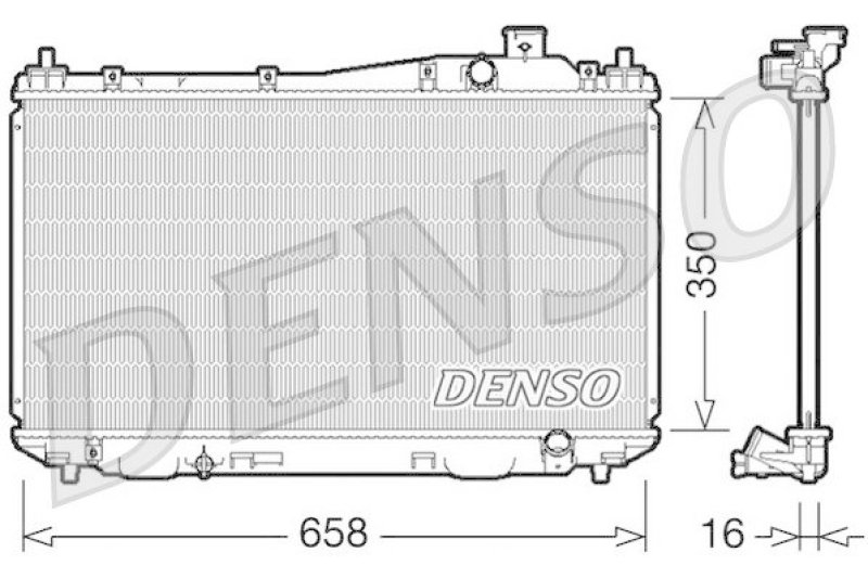 DENSO DRM40009 Kühler HONDA CIVIC VII Coupe (EM2) 1.7 i (2001 - 2005)