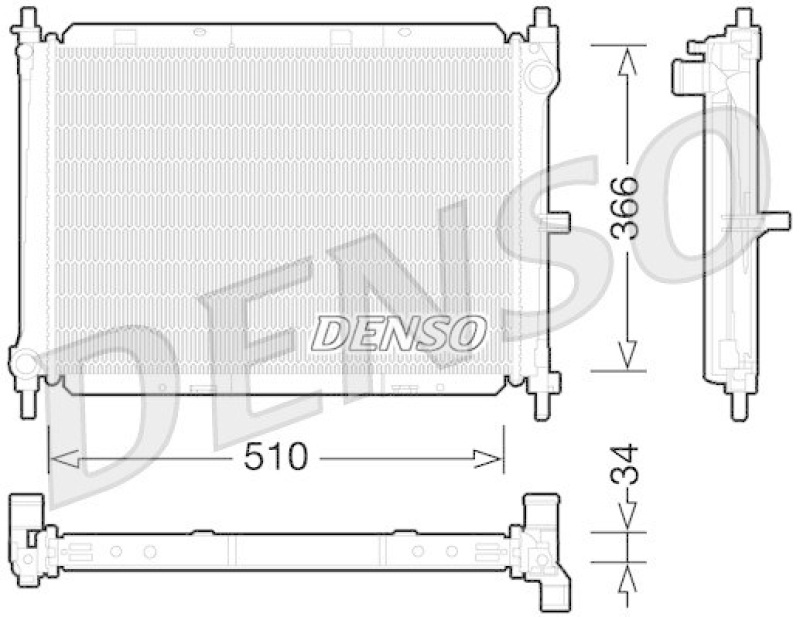 DENSO DRM46038 Kühler NISSAN NOTE (E11) 1.5 dCi (2006 - )