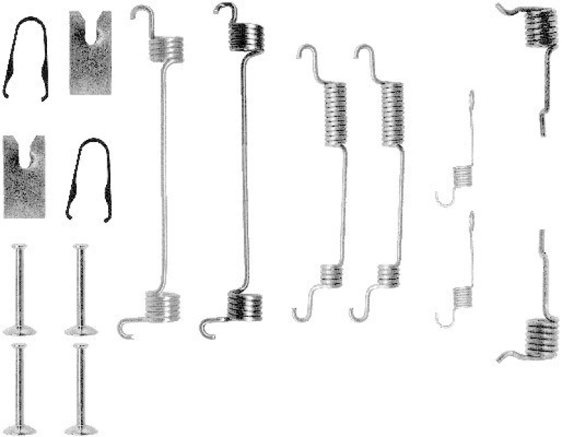 HELLA 8DZ 355 200-451 Zubehörsatz Bremsbacken X0097