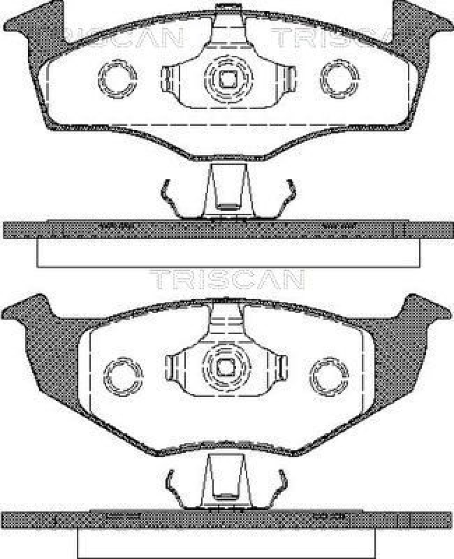 TRISCAN 8110 29017 Bremsbelag Vorne für Vag