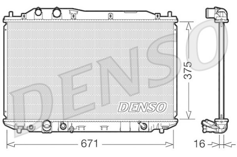 DENSO DRM40018 Kühler HONDA CIVIC VIII Hatchback (FN, FK) 1.4 (2008 - )