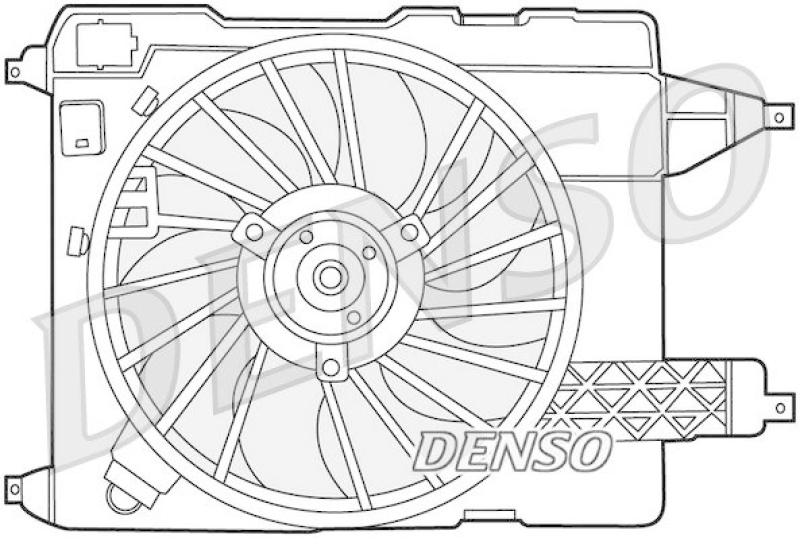 DENSO DER23002 Kühlerlüfter RENAULT MEGANE II Estate (KM0/1_) 1.6 16V (2006 - )