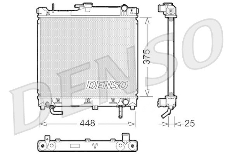 DENSO DRM47003 Kühler SUZUKI JIMNY (FJ) 1.3 16V 4x4 (2005 - )