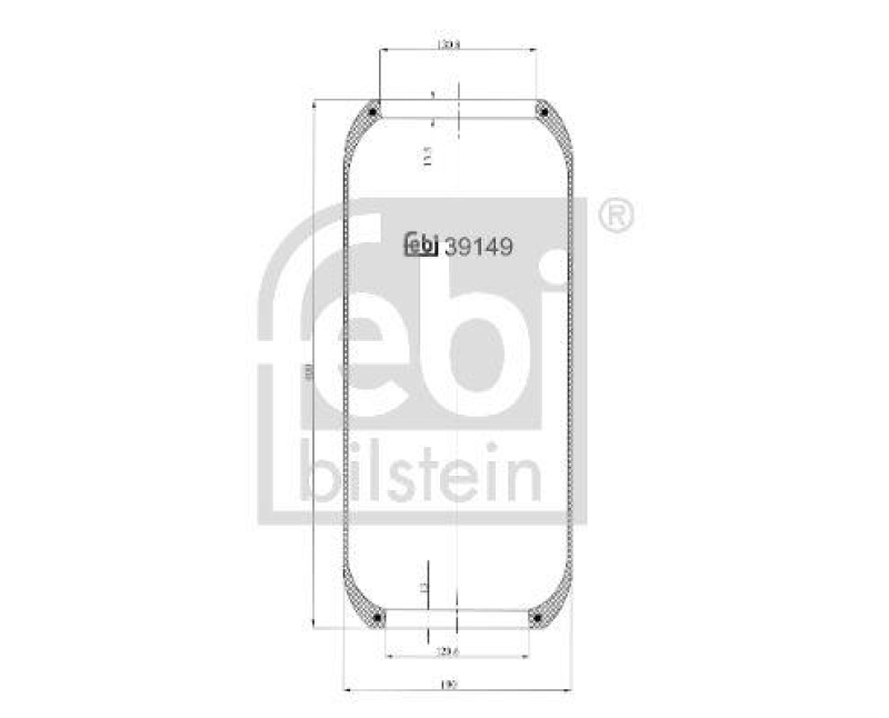 FEBI BILSTEIN 39149 Luftfederbalg ohne Kolben für Volvo